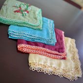 Vintage Turkish Oya, Beaded Lace, Traditional, crochet and handmade. Women's accessory gift idea for Mother's Day, Christmas