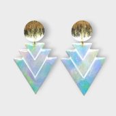 Handmade polymer clay earrings. Watercolor effect jewelry for daily wear. Unique For her. Thoughtful Gift for Birthdays or Anniversaries