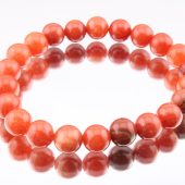Red Coral Natural Gemstones Bracelet 8mm Round Stone Women's Bracelet  Handmade Stretch Bead Bracelet Boho Gemstone Accessory