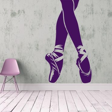 Ballet Wall Decal, Ballerina Legs, Ballet Shoes Silhouette Dance Wall Art, Ballet Slippers Sticker, Ballerina Wall Decor, Dancer Vinyl Decal