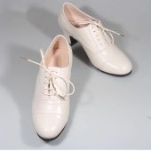 Customizable & Handmade Retro Leather Tie Shoes, Swing Dance Shoes,Bullock Women's Shoes Mid-heel Shoes