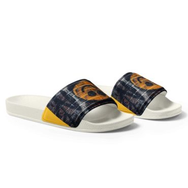 Stylish and fun, happy emoji graffiti - Men’s slides.   Enjoy around the neighborhood, at the beach, on vacation or even just out and about.