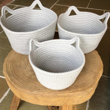Cat Ears Storage Basket, Cute Pet Toy Baskets, Cotton Kids Toy Storage, Natural Hand Woven . Cat & Dog Storage Box, Gift Her, Home Organiser