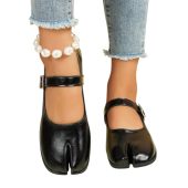 Tabi Oxfords Grounding Barefoot Mary Jane Leather Custom Handmade Bridal Office Black Women Shoes, Gift for Her