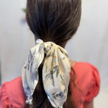 2 Pcs New Fashion Women's Hair Band/ Knot Ribbon Headband with Faux Pearls/ Floral Design Boho Accessories/Handmade Knot Ribbon Headband