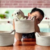 Cat Ears Storage Basket | Pet Toy Baskets | Toy Storage Bin |Cat & Dog Storage Box | Gift For Her | New Cat Toy Dog Gift New Puppy Gift Pet